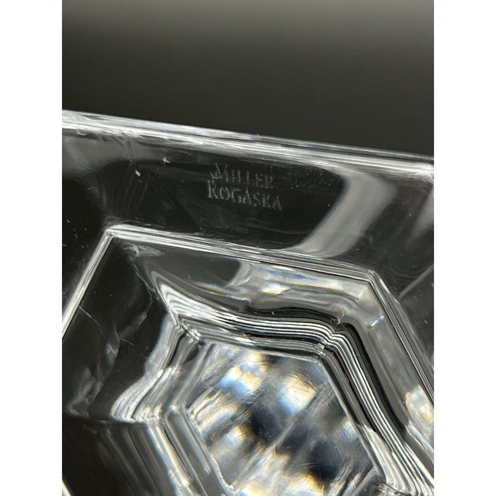 Set Of 2 Miller Rogaska‎ Clear Crystal Candle Holders 8 Inch Tall - Picture 5 of 15